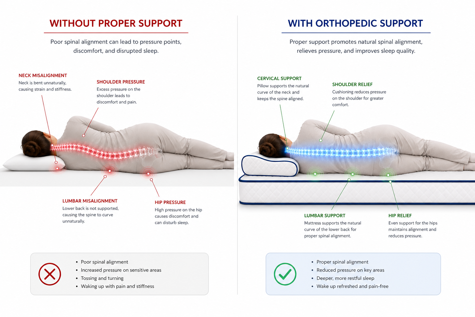 Optimaflex premium foam resilience versus inferior foam degradation